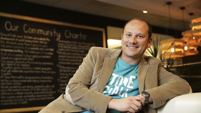 Stone and Chalk CEO Alex Scandurra at their offices in Sydney CBD. Picture: Justin Lloyd