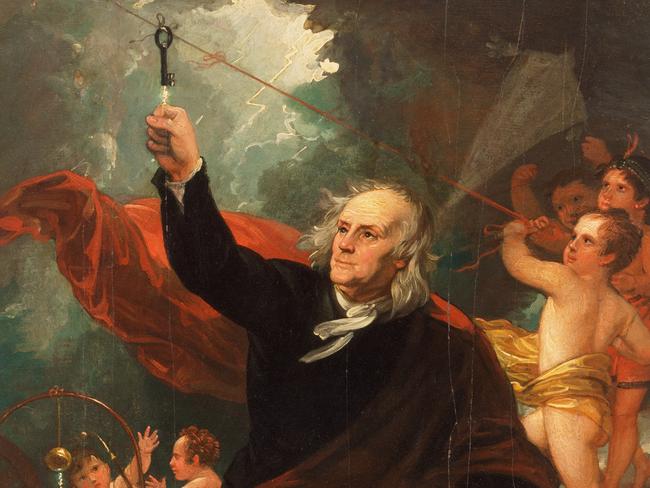 Benjamin Franklin ‘Drawing Electricity from the Sky’ by Benjamin West 1816.