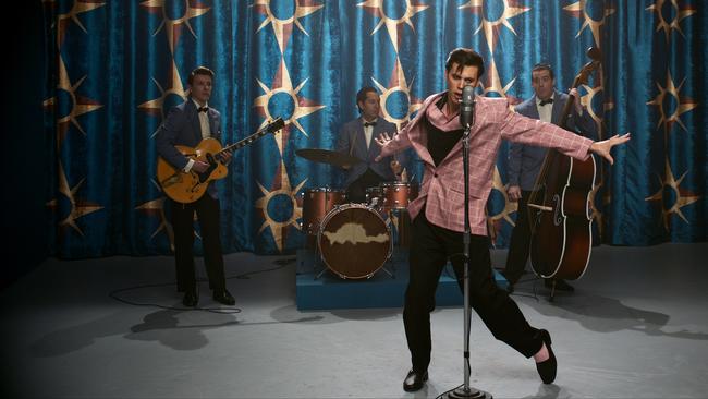 Austin Butler in a scene from the movie Elvis, filmed on the Gold Coast.