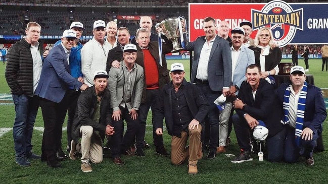 North Melbourne's 1996 premiership reunion at Marvel Stadium on Sunday. Picture: Michael Willson