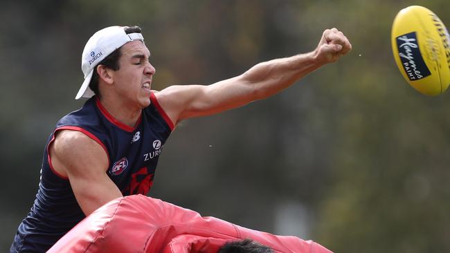 Are you willing to forgive first-year Demon Marty Hore for his low score against Fremantle? Picture: David Crosling