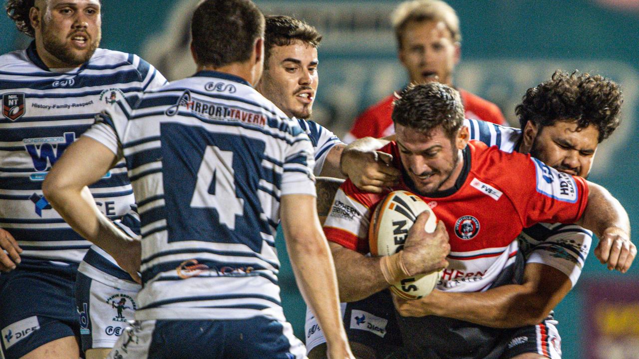 Brody Race of the Litchfield Bears against the Darwin Brothers in the 2023 NRL NT prelim final. Picture: Pema Tamang Pakhrin