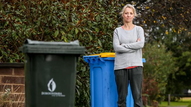 Boroondara resident Melissa Jeuniewic wants more money spent on footpath repairs in her area. Picture: Tim Carrafa