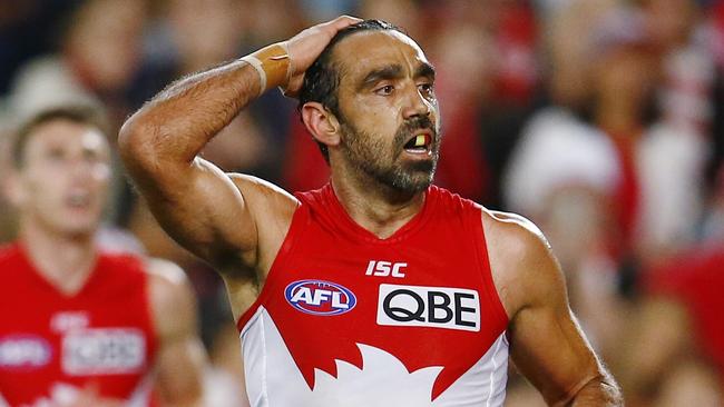 Adam Goodes retired after constant booing Pic: Michael Klein.