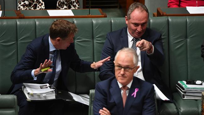 There was plenty to distract the Attorney-General Christian Porter and Mr Joyce during Question Time.