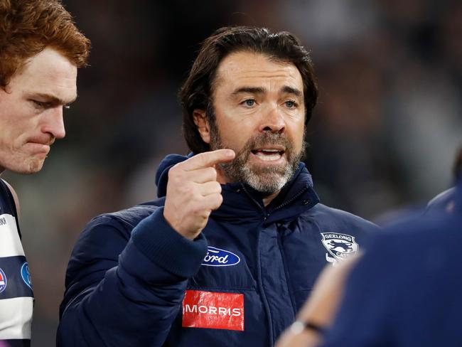 Chris Scott has demanded improvement. Picture: Dylan Burns/AFL Photos via Getty Images