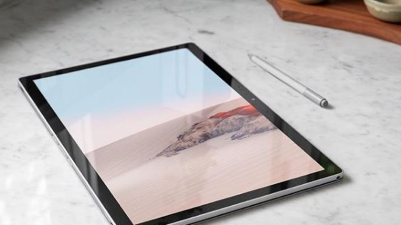 Microsoft is offering a compelling 25 per cent off their versatile, sleek Surface Go 2. Image: @microsoftau.