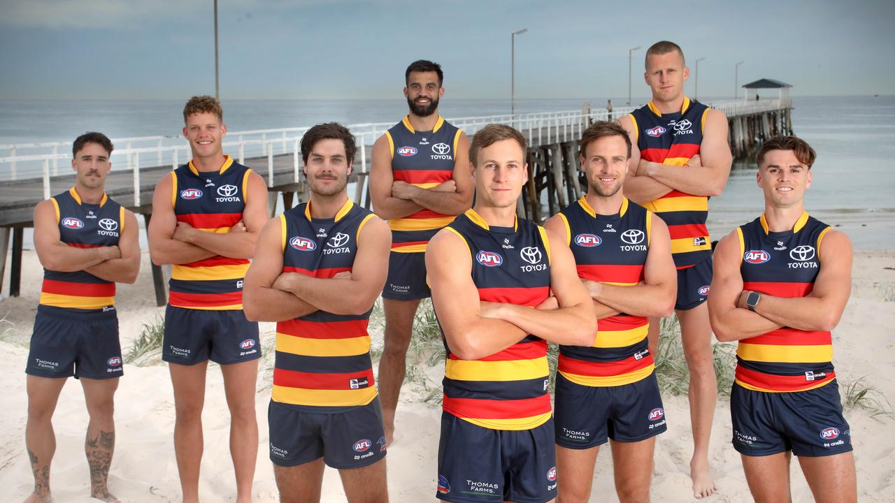 Adelaide’s leadership group for 2024. Picture: Dean Martin