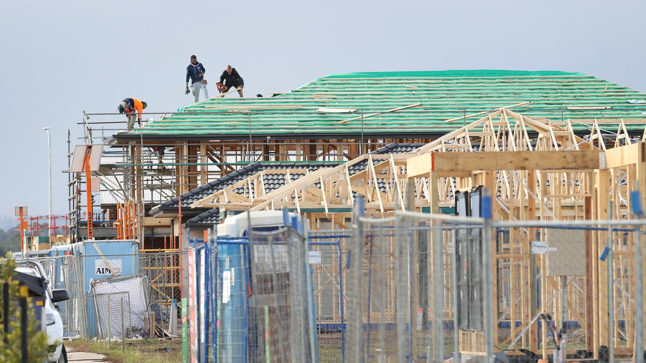 Houses under construction in Minta Estate Berwick. Picture: David Caird