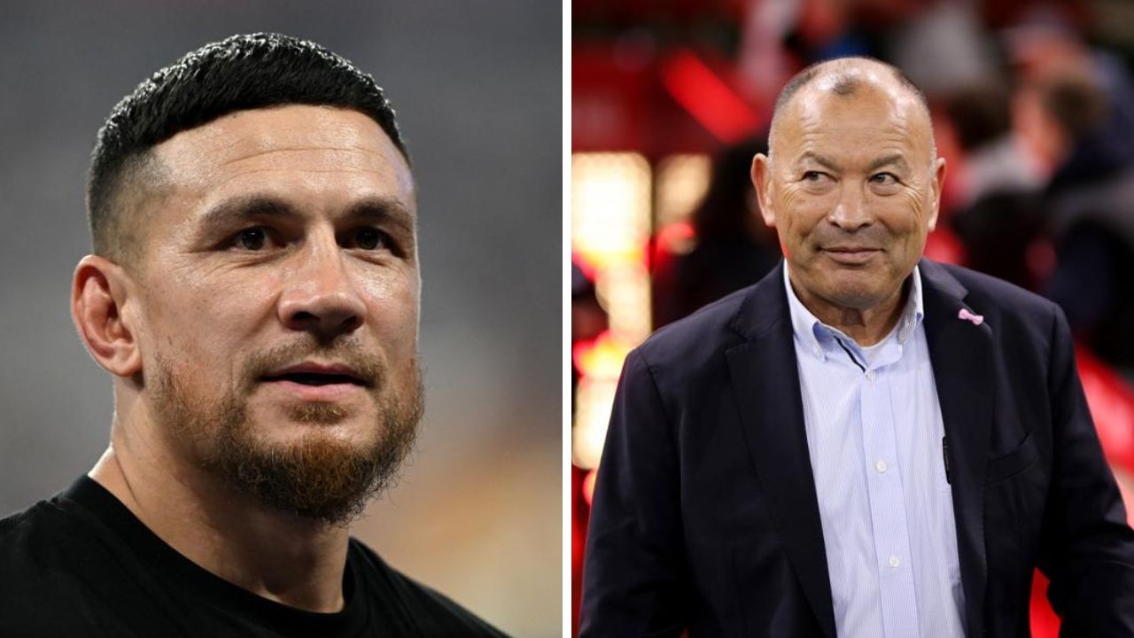 Sonny Bill Williams and Eddie Jones. Photos: Getty Images
