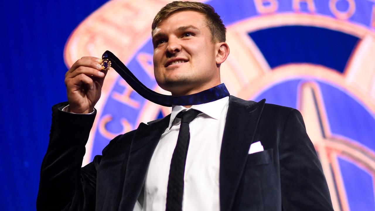 Ollie Wines created history by winning the Brownlow Medal. (Photo by Daniel Carson/AFL Photos via Getty Images)