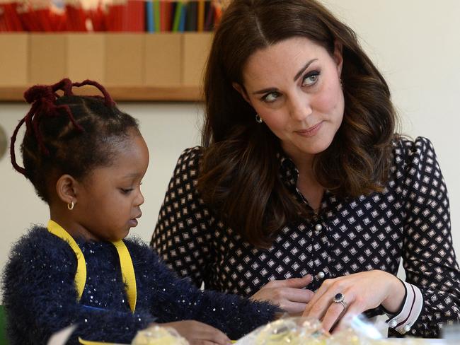 Kate was out and about in London a day after Prince Harry’s engagement to Meghan Markle. Picture: AFP.