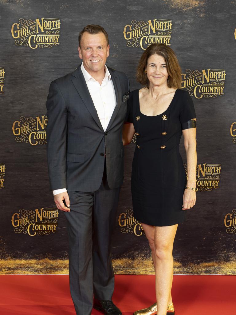 Scott and Robyn Emerson at the premiere of Girl From the North Country at QPAC Brisbane. Picture: Richard Walker/RDW Photography