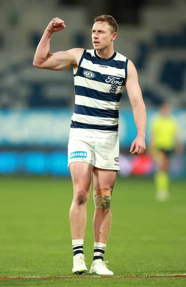 This may be the last season you can see Mitch Duncan grace the field in the AFL. Picture: Kelly Defina