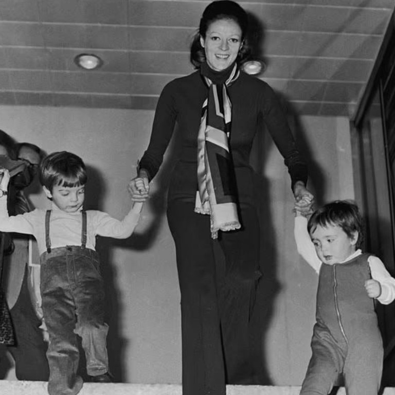 Maggie was a proud mother of her two sons Toby and Chris. Picture: Getty