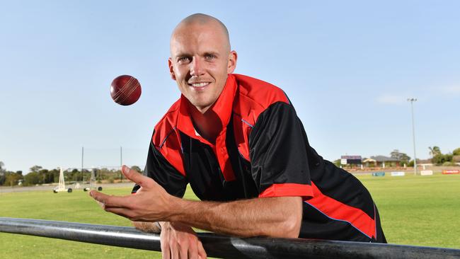 Southern Districts import Lewis Hatchett could be stuck in Australia for longer than he intended, due to the coronavirus border lockdown. Picture: AAP/ Keryn Stevens