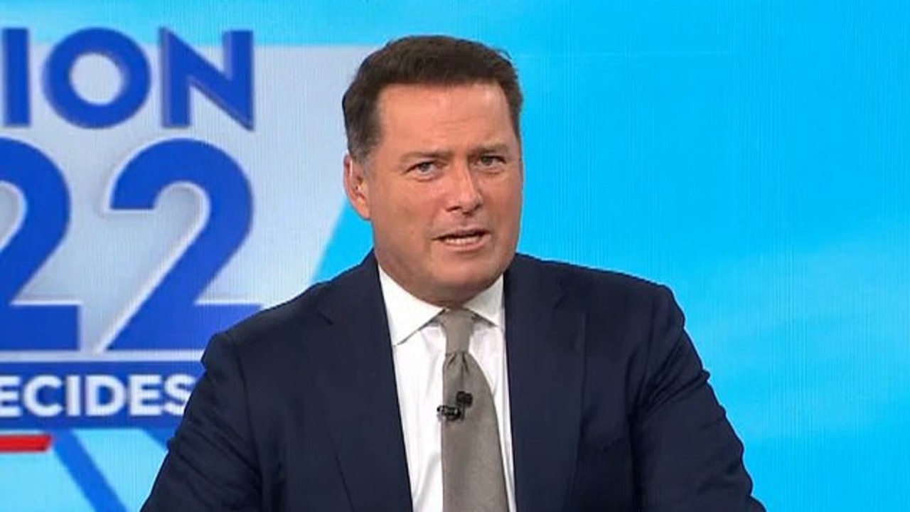 Karl copped a roasting from Channel 9 political editor Chris Uhlmann on the Today show this morning. Picture: Channel 9.