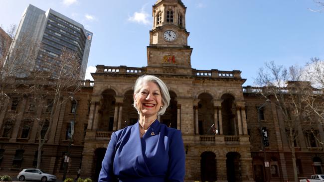 Ousted Lord Mayor Sandy Verschoor outside the Adelaide Town Hall. Picture: Kelly Barnes