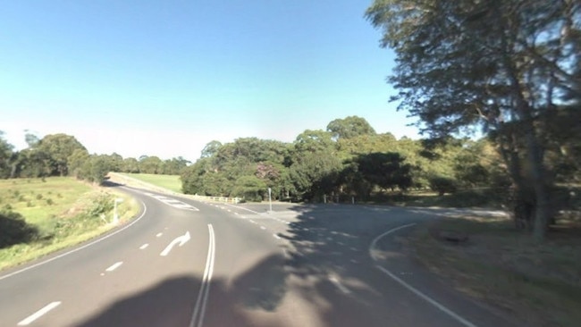 Teven Road, near Shaw’s Lane, Teven, 10km northeast of Ballina where two cars collided head-on November 4, 2024 and a man died from his injuries a week later.