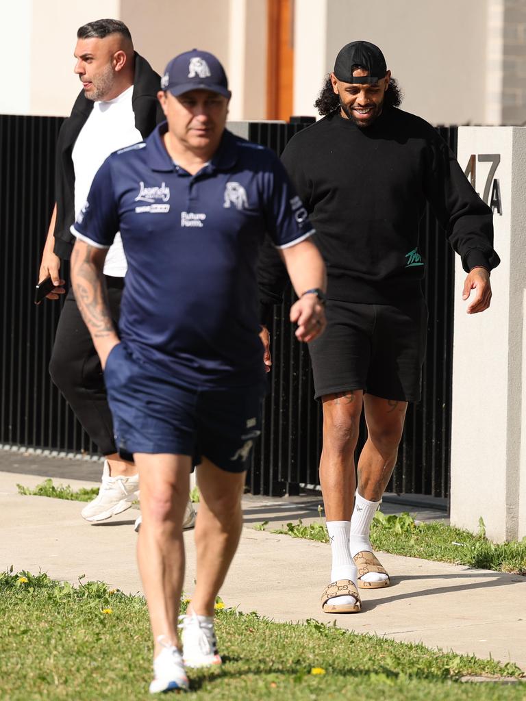 Josh Addo-Carr (right) is under investigation by police. Picture: Tim Hunter