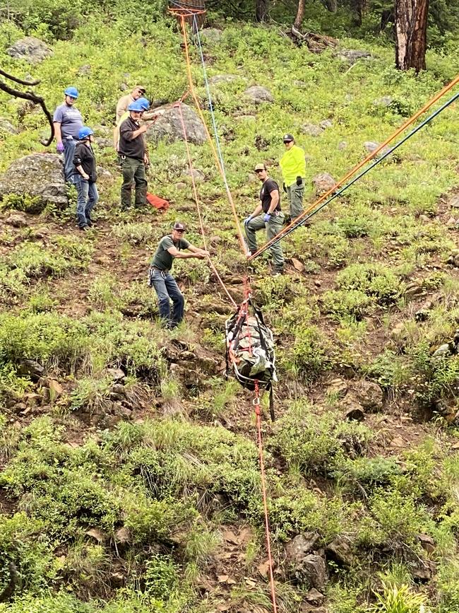 Mr Garrett had managed to crawl hundred yards away from the vehicle Picture: Baker County Sheriff's Office