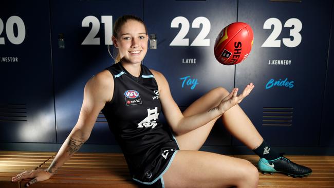 Tayla Harris was Carlton's gun AFLW recruit for the 2018 season. Picture: Alex Coppel