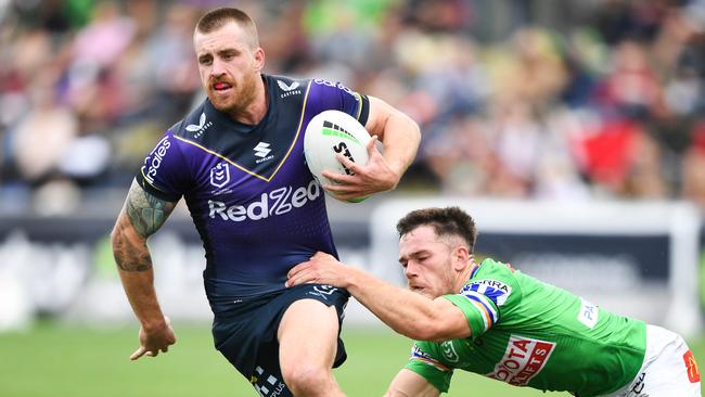 Cameron Munster in action for Melbourne against Canberra in Wagga Wagga. Credit: NRL Images.