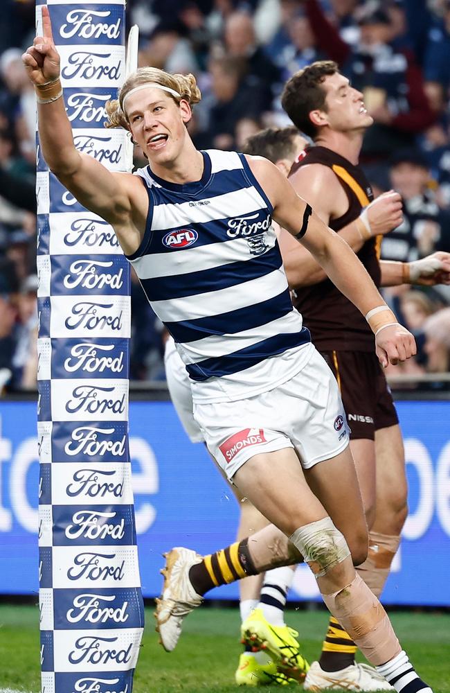 Sam De Koning has thrived in the ruck. Picture: Michael Willson/AFL Photos