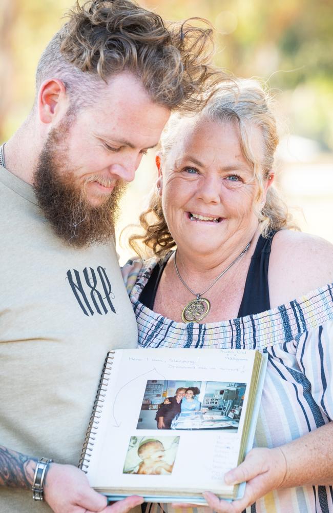 Study participant Joshua Carey who was born at 26 weeks with his mum Joanne Carey. He has been involved in the research program since birth. Picture: Simon Dallinger