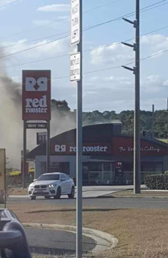 Red Rooster at West Gladstone on fire on Wednesday November 8.