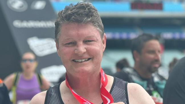 Ben Carroll finished the Melbourne Marathon in four hours and 43 minutes.