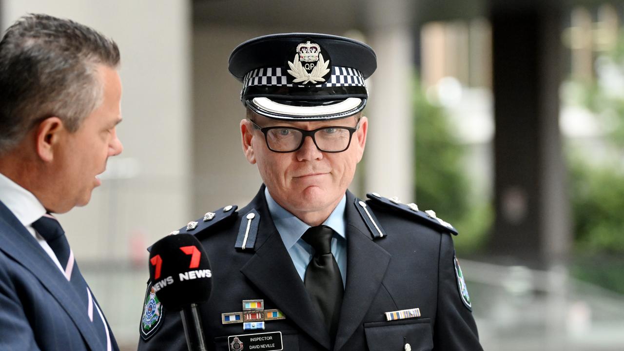 Queensland Police Inspector David Neville outside the commission of inquiry into DNA testing. Picture: NCA NewsWire / Dan Peled