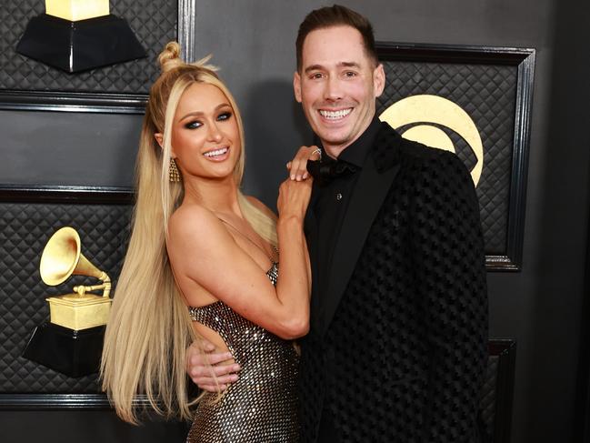 West said he wished he had babies with Hilton (seen here with husband Carter Reum) instead of ex-wife Kim Kardashian. Picture: Matt Winkelmeyer/Getty Images