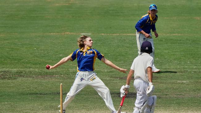 VSDCA John Craig Shield cricket grand final. Brunswick v Ormond. Ormond bowler Alex Turner. Picture: Valeriu Campan