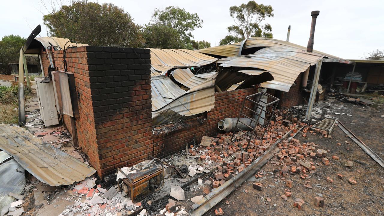 One of the homes gutted by the Port Lincoln fire. Picture: Tait Schmaal