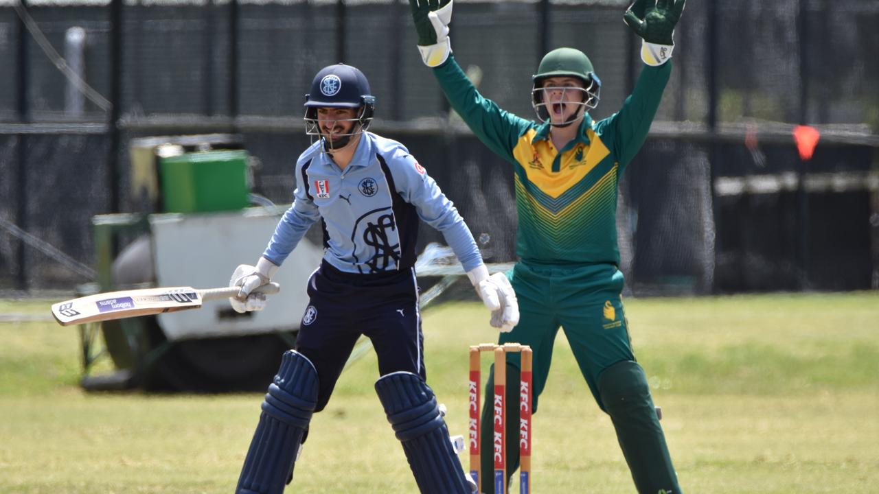 Willem Breuer appeals for the wicket of Tyson Windus. Picture: Wes Cusworth