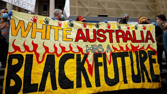 Why are the new race baiters not contradicted by the people we pay to defend our society and civilisation? Picture: AFP