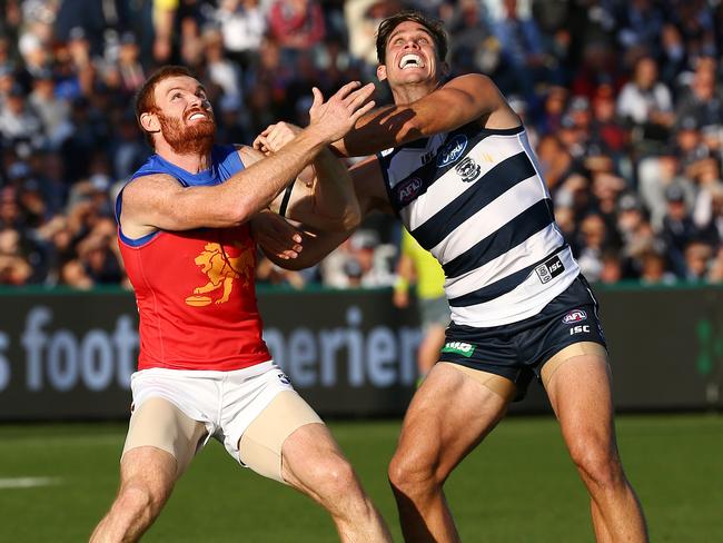 Tom Hawkins is back to his best. Picture: George Salpigtidis