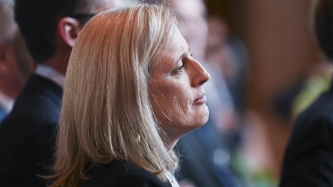 Federal minister Katy Gallagher has said she is hoping for a ‘more productive’ week for the government’s legislative agenda. Picture: NewsWire / Martin Ollman