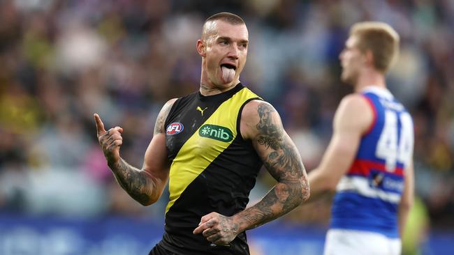 Dustin Martin has been serviceable but is being wasted as a permanent forward this year. Picture: Michael Klein