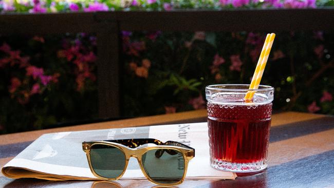 Negroni at Il Pellicano on the coast of Tuscany, Italy.