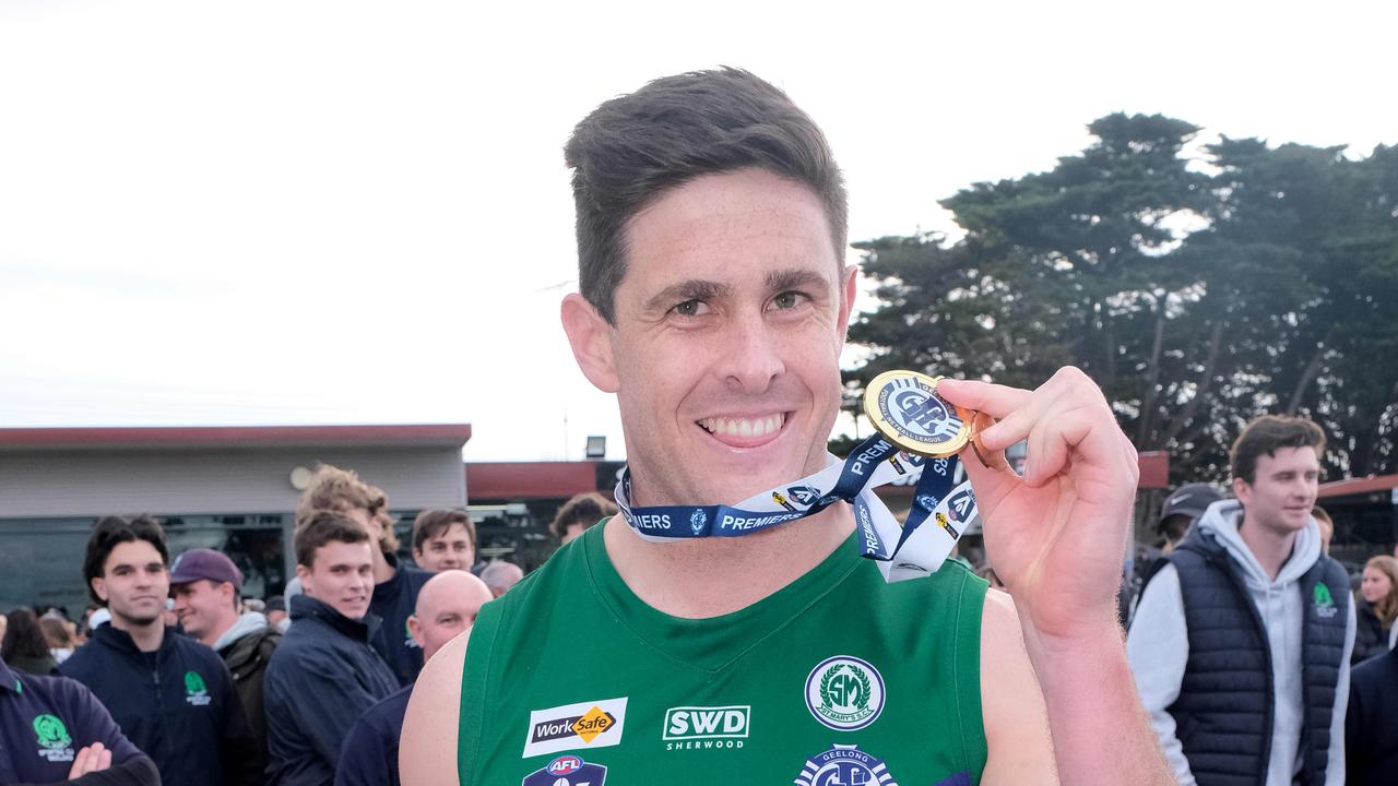 Football: GFL Grand Final day Senior footy grand final between St Mary's and Leopold St Mary'&#149;s winners with 16 Damian McMahon Picture: Mark Wilson