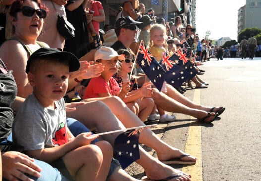 Defence helicopter flyover for Darwin ANZAC Day parade