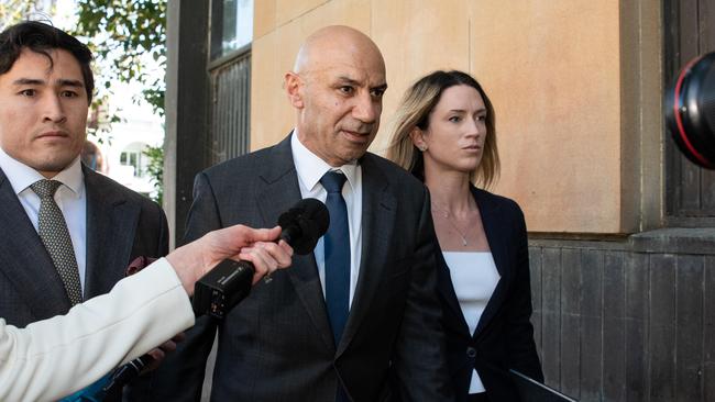 Moses Obeid (centre) arriving at the NSW Supreme Court in Darlinghurst on Thursday. Picture: NCA NewsWire / Flavio Brancaleone