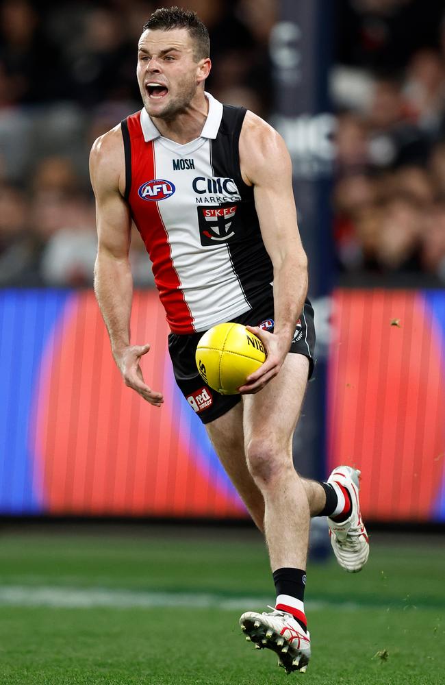 Brad Crouch recorded a kicking efficiency of 55 per cent in 2023. Picture: Michael Willson/AFL Photos
