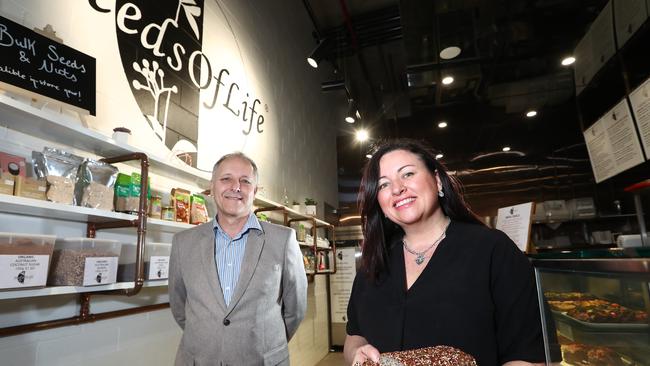 Pete and Heidi Wiltshire at their store at The Kitchens, Robina Town Centre. Photo: Jason O'Brien