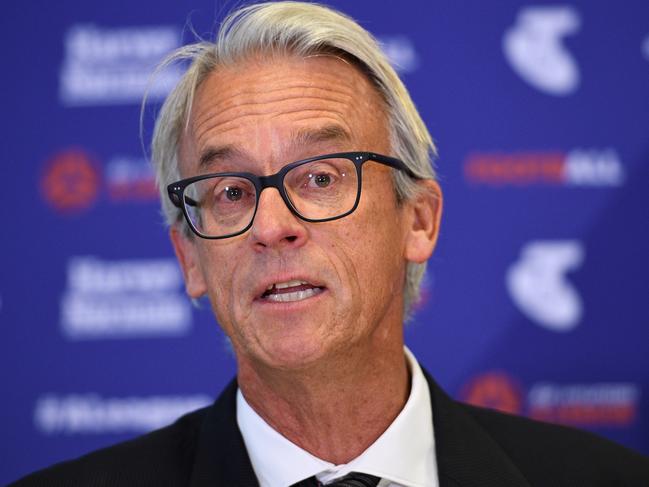 FFA CEO David Gallop announced the new A-League teams today. Picture: AAP