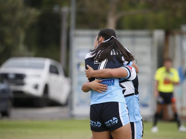 Cronulla players celebrate. Picture Warren Gannon Photography