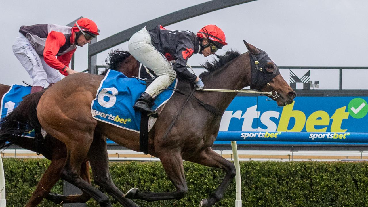 Jess Tzaferis chalked up a race-to-race double early in the card at Morphettville Parks. Picture: Makoto Kaneko