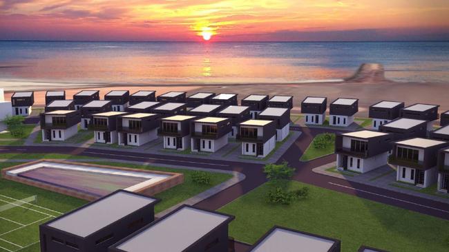 An early artist’s impression of the proposed Wallaroo Shores resort. 